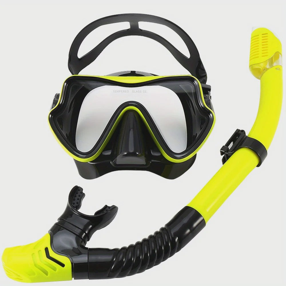 Professionele Duikbril en Snorkel Set voor Volwassenen - Panoramisch Gehard Glas