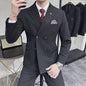 S-7XL (Jacket+Vest+Pants) Fashion Boutique Lattice Formal Business Mens Suit 3Pcs Set Groom Wedding Dress Plaid Suit Show Stage