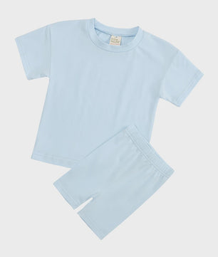 Katoenen Kinderkleding Set: T-shirt & Biker Shorts voor Jongens en Meisjes (1-13 Jaar)