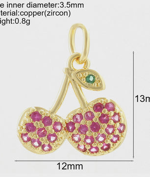 Gouden Bedeltjes Fruit & Drankjes met Zirkonia - Sieraden Maken