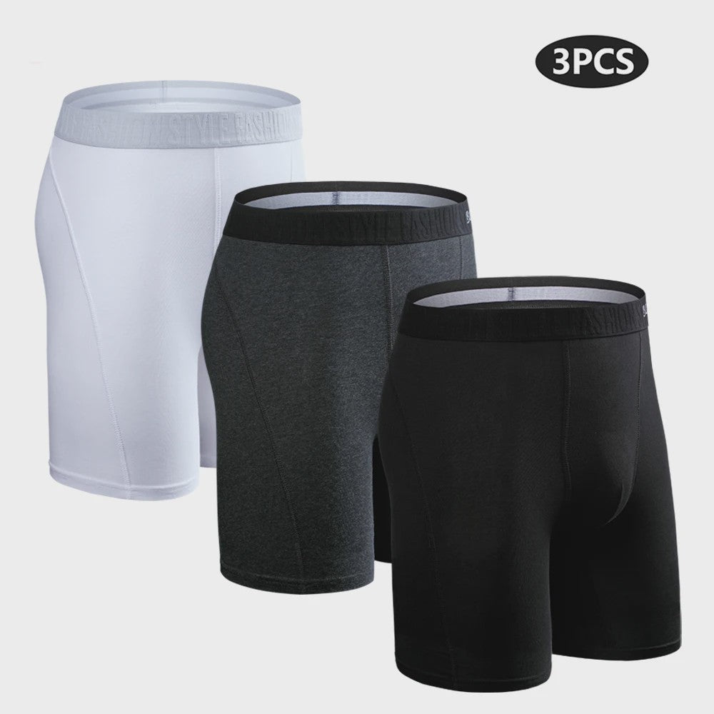 Set van 3 Heren Long Boxershorts - Comfortabel Katoen