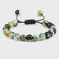 Verstelbare Natuursteen Armband - 8mm Agate & Onyx Kralen voor Mannen en Vrouwen