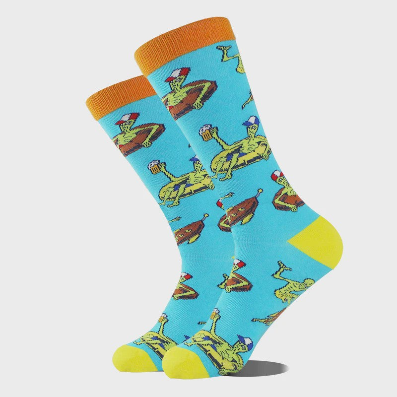 Unisex Happy Socks met Vrolijke Ontwerpen: Aliens, Haaien, Dinosaurussen & Meer
