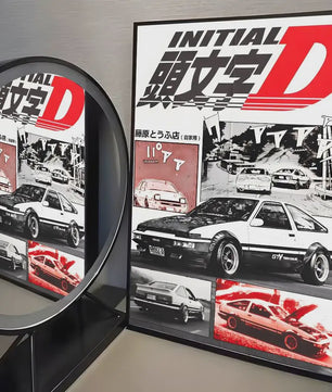 Initial D AE86 JDM Poster - Iconische Auto Kunst voor de Fan
