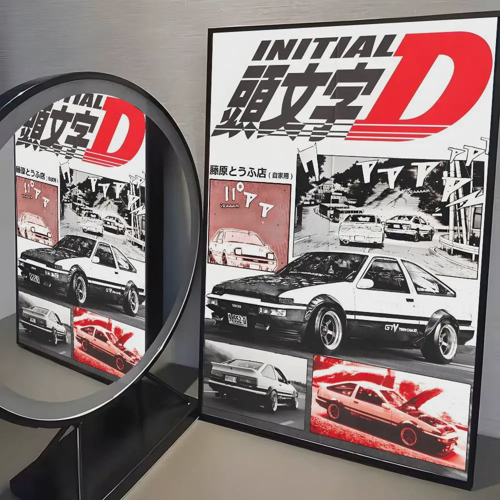 Initial D AE86 JDM Poster - Iconische Auto Kunst voor de Fan