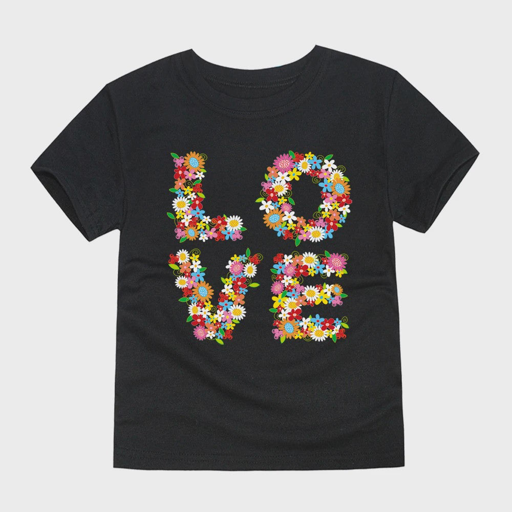 Schattig Katoenen T-shirt Meisjes met Bloemprint - Maten 2 t/m 14 Jaar