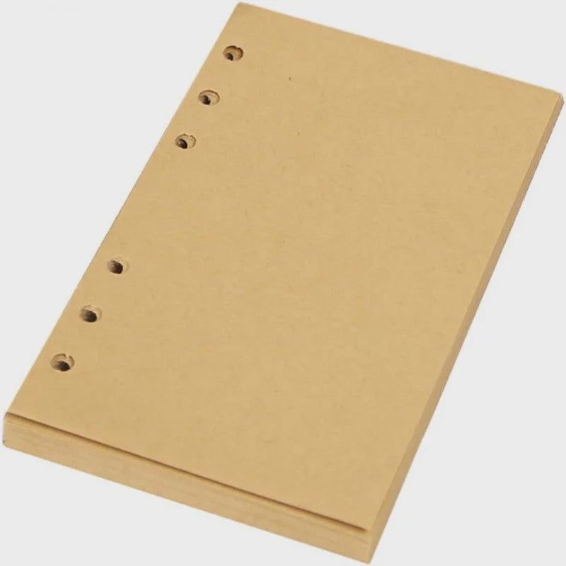 Retro Reisdagboek Leer Zacht Kaft 13x9cm met Vervangbaar Kraft Papier