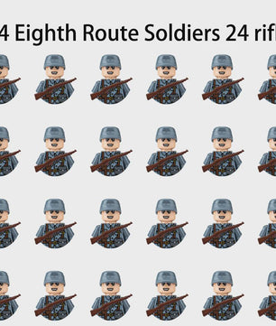 Bouwblokken Soldaten Set: Tweede Wereldoorlog Leger Figuren & Wapens - Kinder Speelgoed