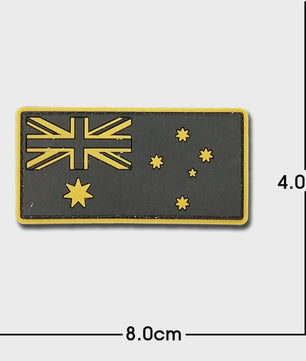 3D PVC Vlag Patches - Rubberen Militaire Emblemen met Klittenband