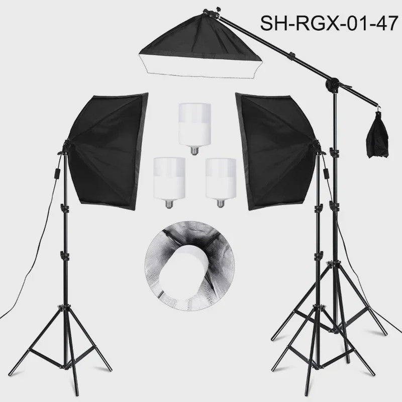 Professionele Softbox Verlichtingskit 50x70CM met E27 Fotografie Lampen