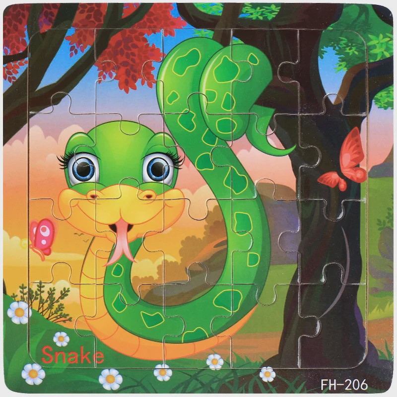 Houten 3D Puzzel Set - 20 Stuks - Dieren & Voertuigen - Educatief Montessori Speelgoed voor Kinderen 3-6 Jaar