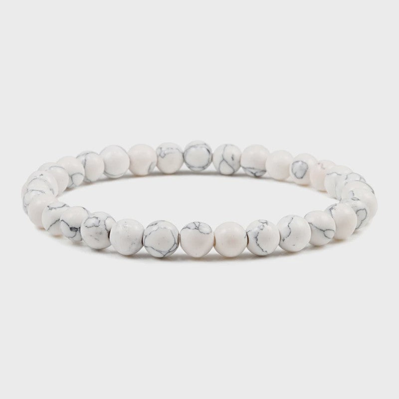 Elastische Charm Armband met Natuursteen Kralen: Lavasteen & Tijgeroog (6/8/10mm) - Voor Dames en Heren