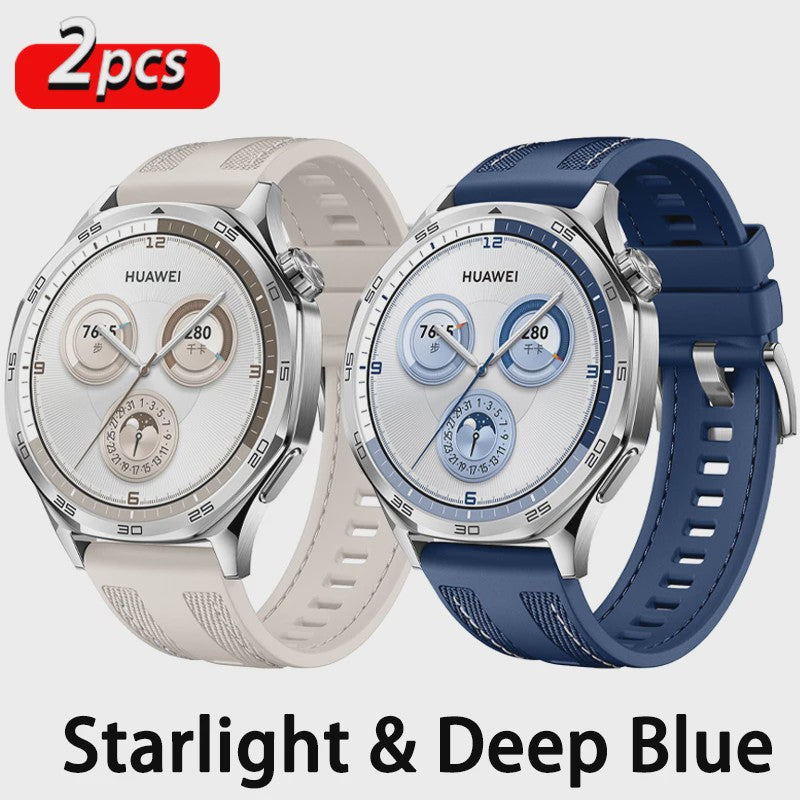 22mm Nylon & Siliconen Horlogeband voor Huawei Watch GT/Pro (46mm)