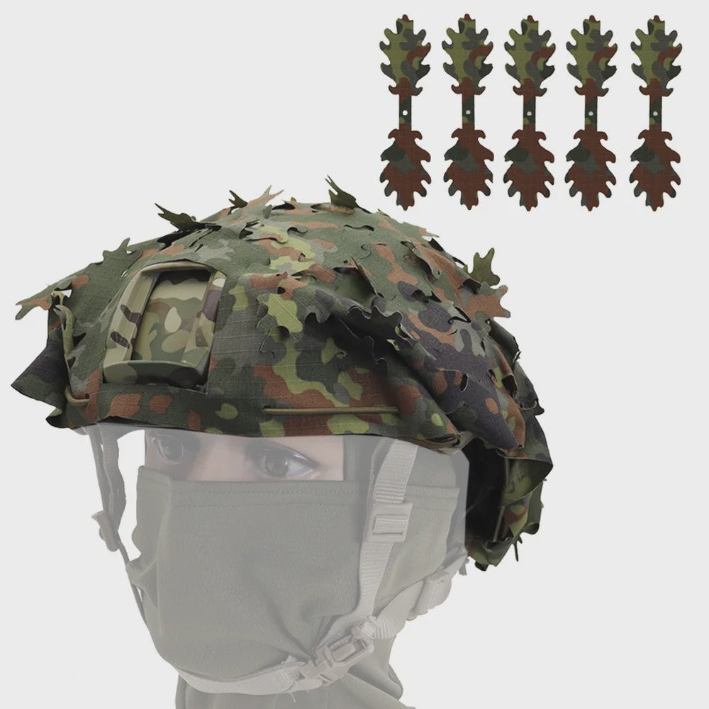 Tactische FAST Helm Cover met Laser Cutting 3D Camouflage - Jacht & Outdoor Accessoires