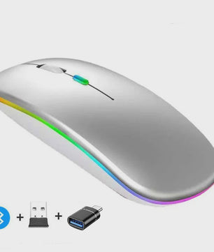 Draadloze Oplaadbare Muis: Bluetooth & 2.4GHz Dual Mode voor PC/Laptop