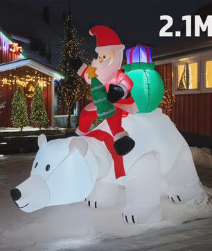 Opblaasbare Kerstman 1.5M - Feestelijke Tuindecoratie met LED Verlichting