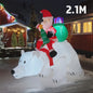 Opblaasbare Kerstman 1.5M - Feestelijke Tuindecoratie met LED Verlichting