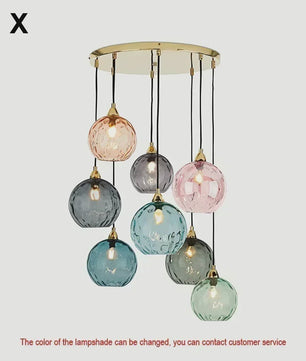 Kleurrijke Moderne Glazen Hanglamp - Stijlvolle Plafondlamp voor Woonkamer & Eetkamer