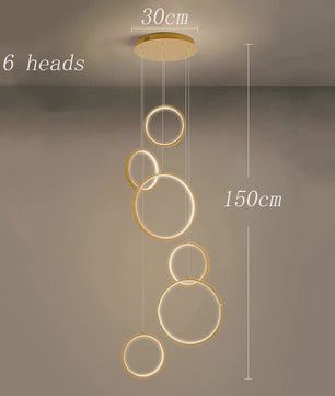Moderne LED Plafondlamp Ring Chandelier - Hanglamp voor Woonkamer & Eetkamer