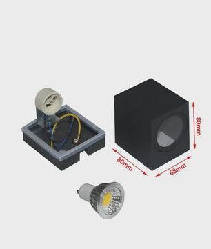 Moderne LED Wandlamp IP65 Waterdicht - Binnen & Buiten - 5W/10W Up/Down Licht - Kubus Design voor Tuin & Portiek