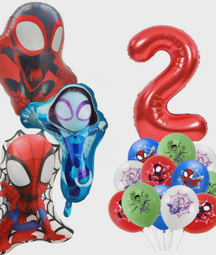 Superheld Folieballonnen Set: Spiderman, Batman, Iron Man & Captain America - Feestdecoratie