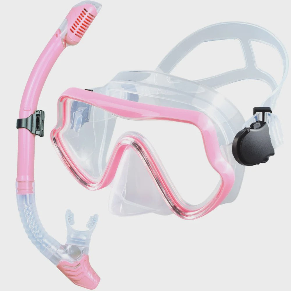 Professionele Duikbril en Snorkel Set voor Volwassenen - Panoramisch Zicht & Duurzaam Gehard Glas