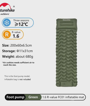Naturehike Opblaasbaar Slaapmatje - Ultralicht & Compact Kampeerbed