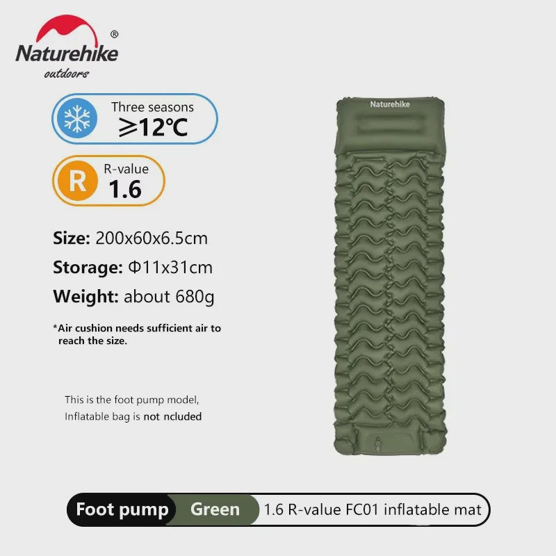 Naturehike Opblaasbaar Slaapmatje - Ultralicht & Compact Kampeerbed