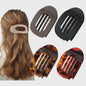 Chique Ovalen Haarklem met Luipaardprint - Stijlvolle Acryl Haarclip voor Dames