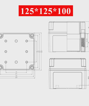 Waterproof Plastic Enclosure Box Electronic Electrical Project Box ABS Outdoor Junction Box Housing IP67 Project Instrument Case