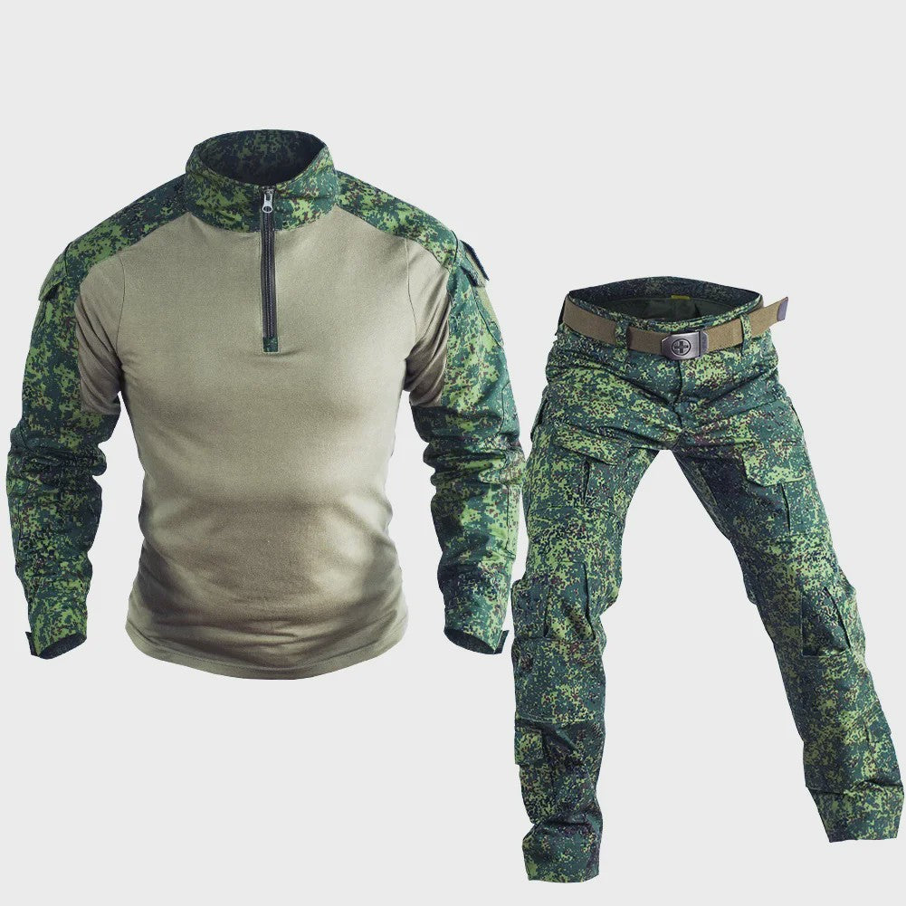 Tactisch Camouflage Uniform Set: Combat Shirt & Broek voor Outdoor, Airsoft, Jacht & Training