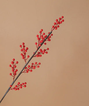 Decoratieve Takken met Rode Bessen en Gouden Bladeren - Chinees Nieuwjaar & Lente Decoratie
