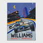 Retro F1 Formule 1 Raceauto Posters - Neon City Canvas Muurkunst
