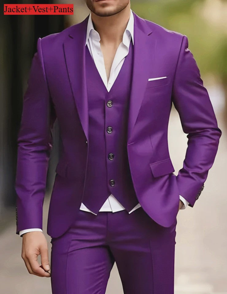 Elegante Heren Kostuum Set - Slim Fit Smoking voor Bruiloften & Formele Gelegenheden