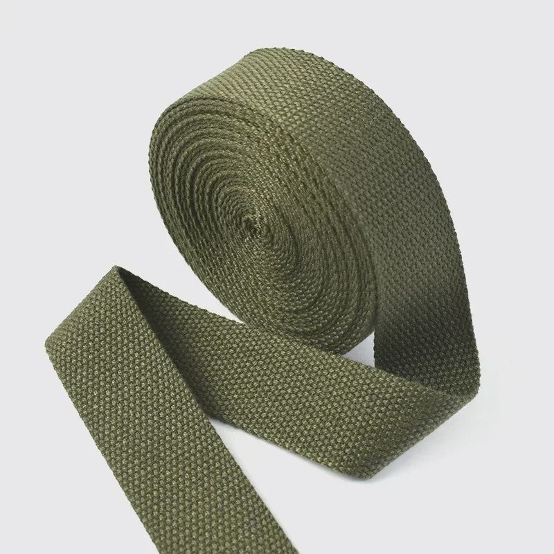 4 Meter Katoenen Band - 1.3mm Dikke Webbing voor Tassen, Riemen & DIY Projecten (20-50mm Breed)
