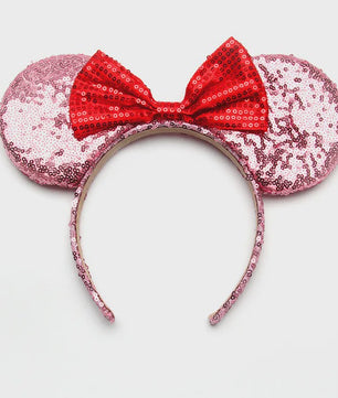 Muis Oortjes Diadeem met Strik - Feestelijk Accessoire voor Kinderen & Volwassenen