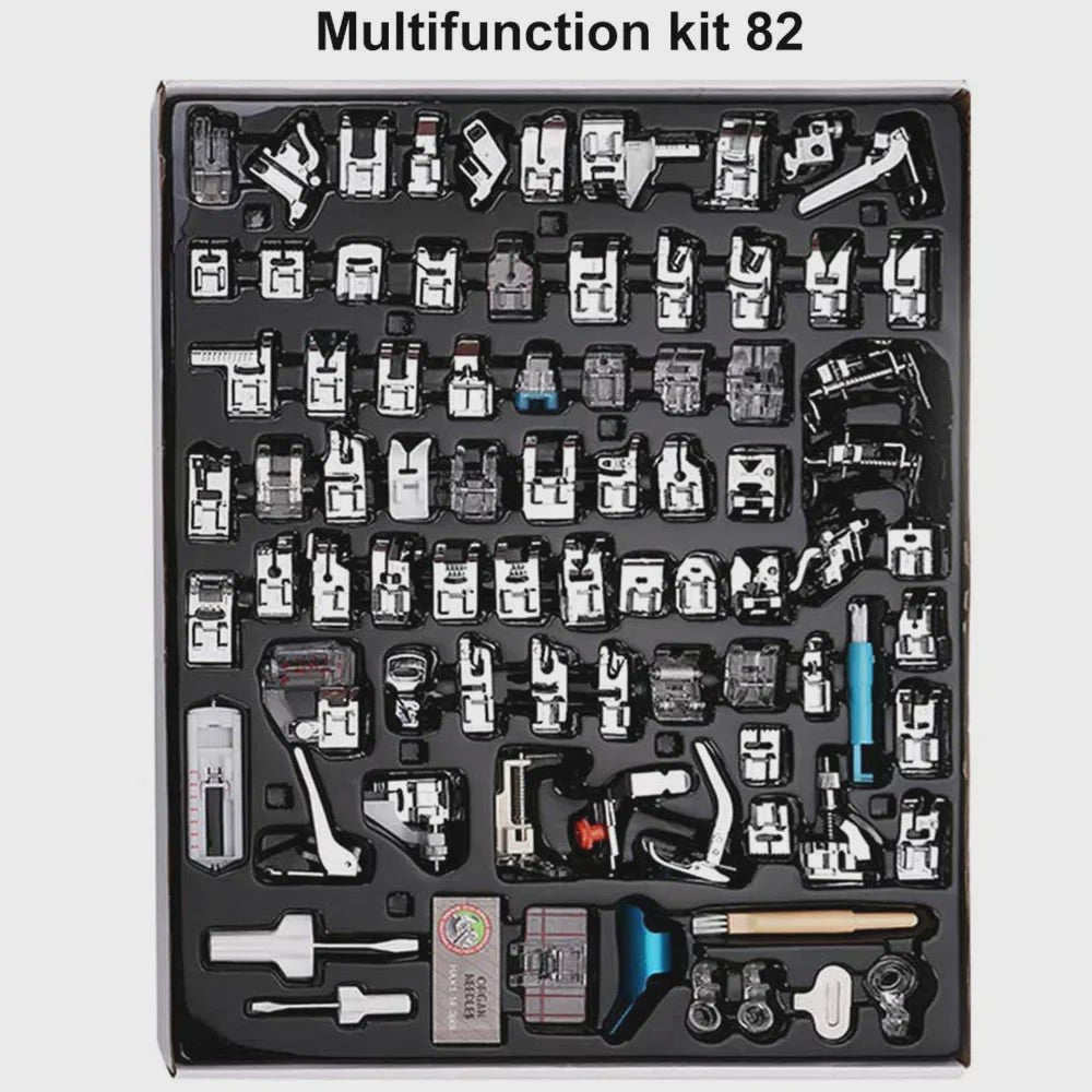 Uitgebreide Set Naaimachine Voetjes (11-82 Stuks) - Multifunctioneel voor Diverse Stijlen