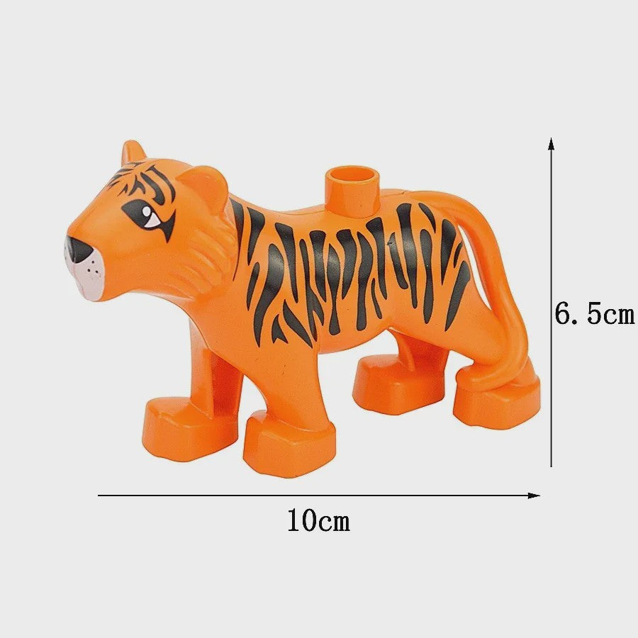 Grote Bouwstenen Dierenpark & Boerderij Figuren - Compatibel met Duplo