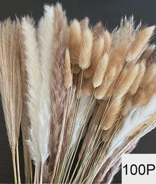 Natuurlijk Pampas Gras Boeket - Gedroogde Bloemen voor Boho Woondecoratie & Bruiloft