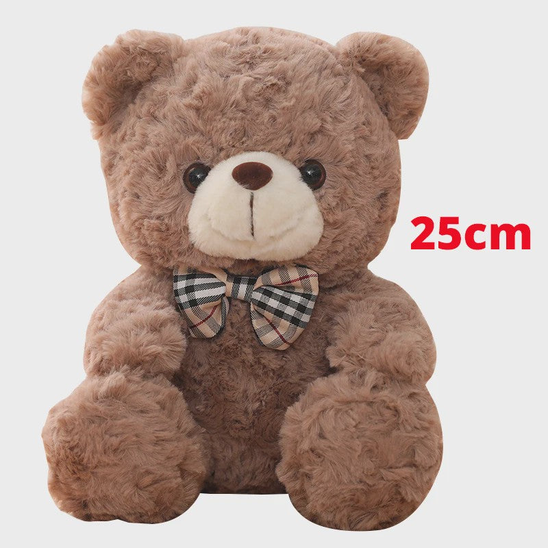 Kawaii Teddybeer Pluche Kussen met Strik - 25/35cm