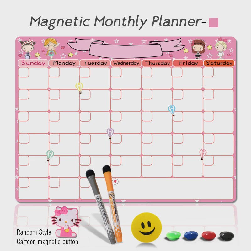 Flexibel Magnetisch Weekplanner Whiteboard A3 - Ideaal voor Koelkast & Kantoor