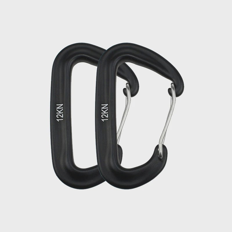 12KN D-vorm Karabijnhaak - Kleine Klimhaak voor Outdoor, Camping & Outdoor Avonturen