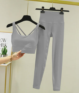 Dames Yogaset: Sport BH met Hoge Taille Legging - Squat Proof & Tummy Control