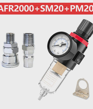 AFR2000 Pneumatische Compressor Luchtfilter & Drukregelaar met Olie/Waterafscheider