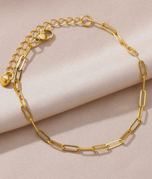 Gouden Anklet met Kralen en Bedels - Roestvrij Staal - Zomerse Strandjuwelen