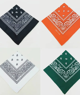 Modieuze Katoenen Bandana Sjaal 54x54cm - Paisley Print voor Dames & Heren