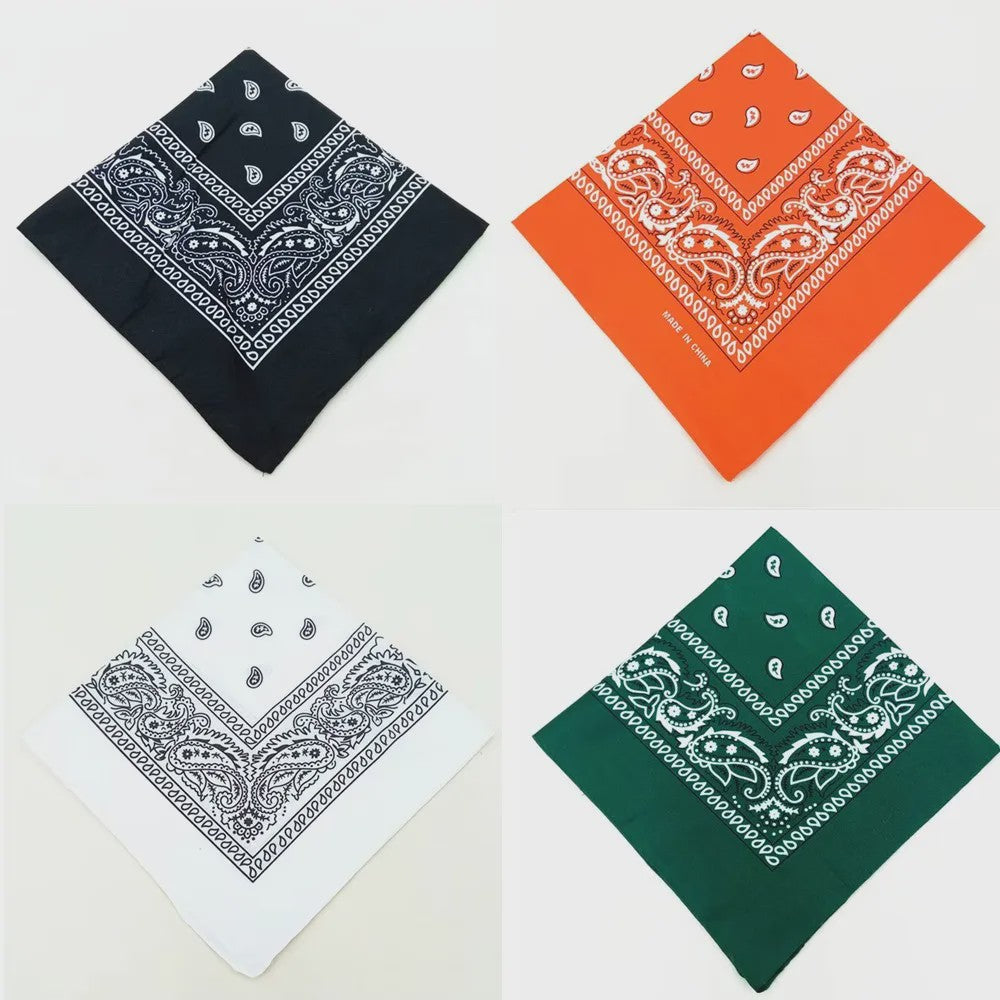 Modieuze Katoenen Bandana Sjaal 54x54cm - Paisley Print voor Dames & Heren