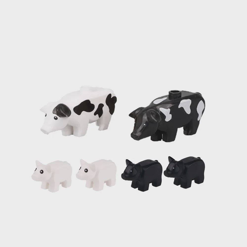 Bouwstenen Dierenpark & Boerderij: Varkens, Kippen, Panda's, Olifanten en Meer - Speelgoed Bouwpakket