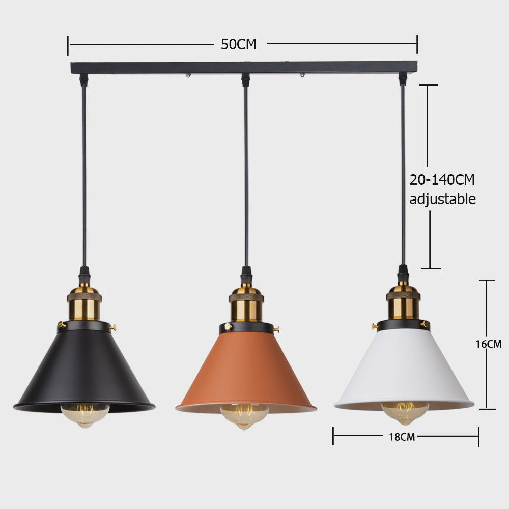 Retro Hanglamp Loft Stijl - Industriële Plafondlamp met E27 Fitting