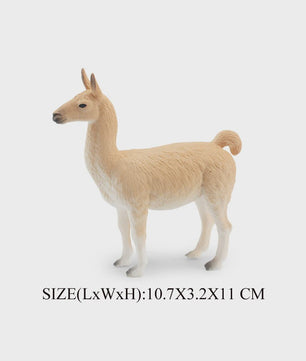Realistische Alpaca & Kameel Figuren Set - Handgeschilderd, Educatief Speelgoed